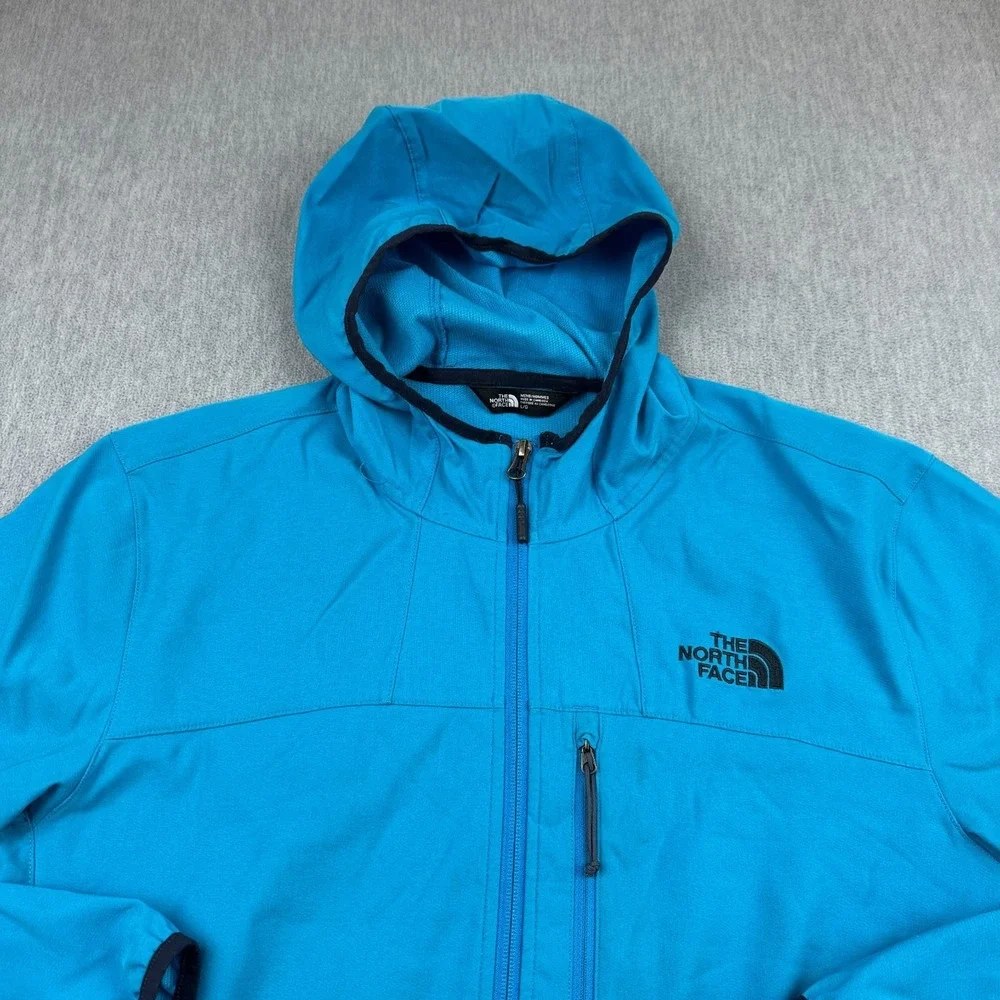 The North Face Jacket Mens Large Blue Nimble WindWall Hooded Hiking Outdoor‎